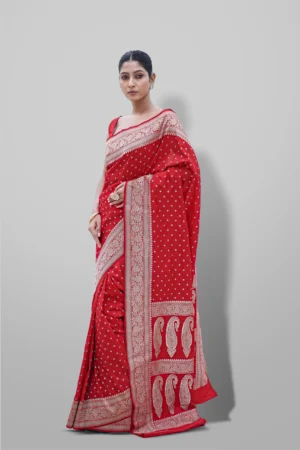 Semi Katan Handloom Banarasi Saree