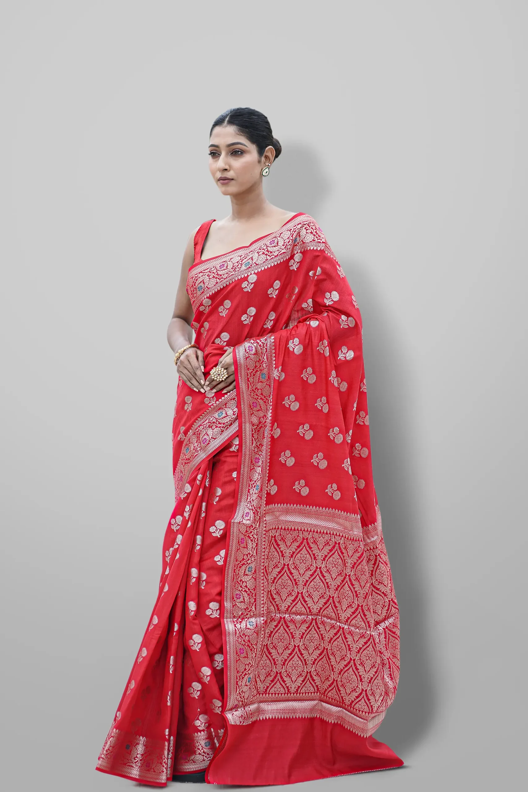 Fancy Tussar Georgette Antique Zari Banarasi Saree