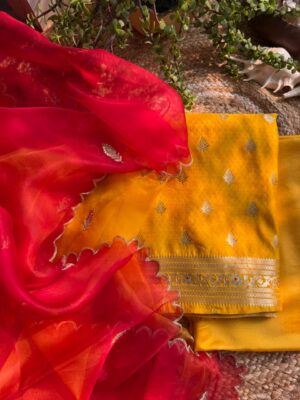 Pure Banarasi Handloom Silk Suit Set