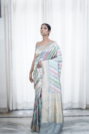 Pure Handloom Banarasi Katan Silk Kadwa Rangkat Saree