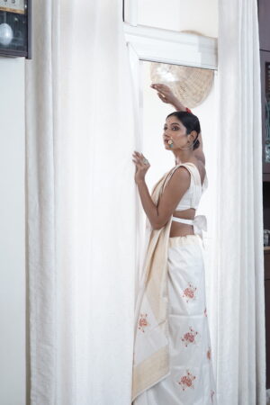 Pure Handloom Banarasi Katan Silk Kadwa Alfi Buta Saree